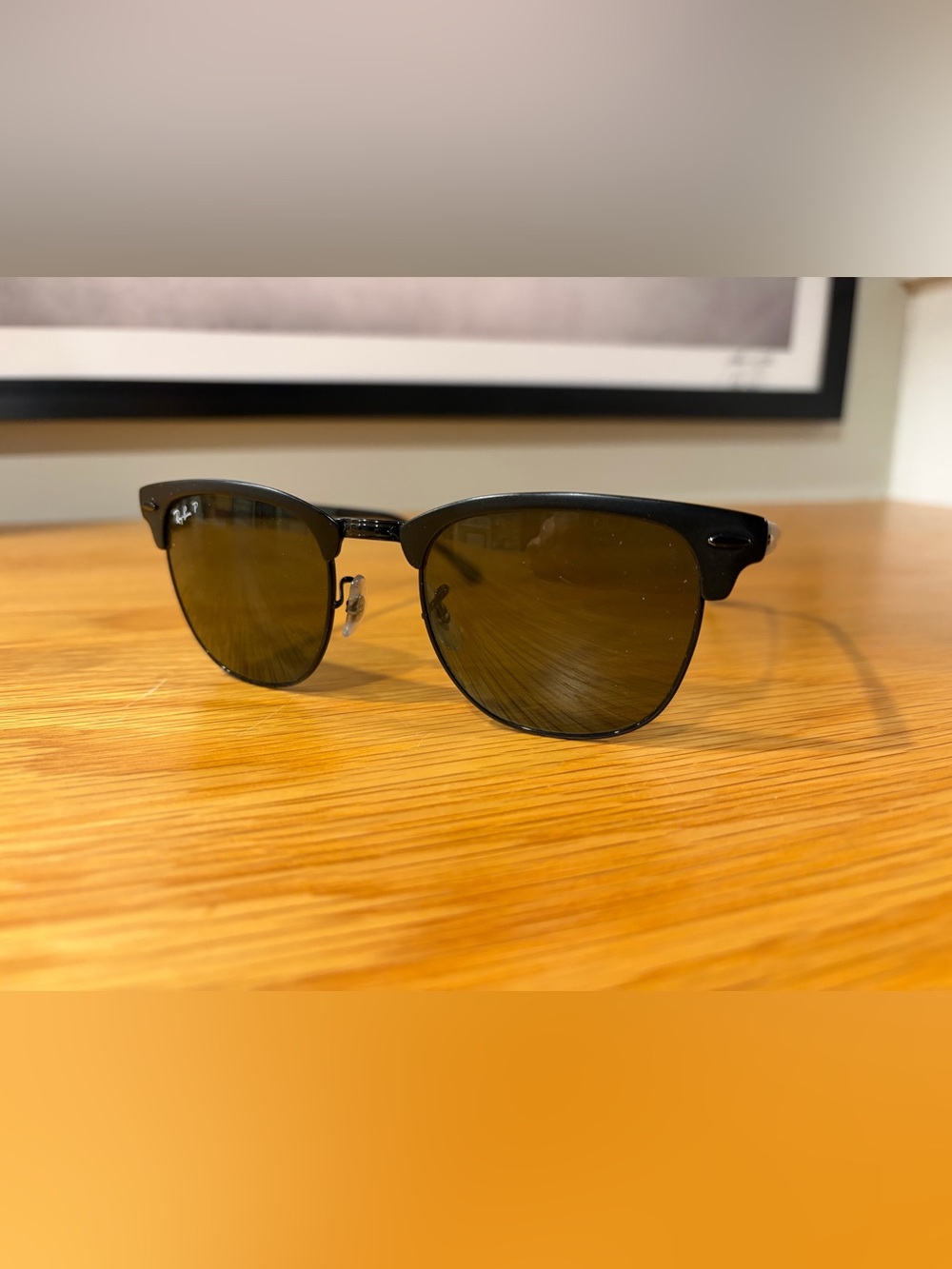 Ray-Ban Clubmaster Metal Sunglasses w Dark Green Lenses